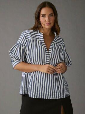 Anthropologie Darcey swing popover top